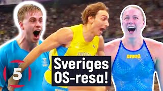 Duplantis Sjöström Möregårdh  Höjdpunkterna från Olympiska spelen i Paris 2024  Kanal 5 Sverige [upl. by Holli]