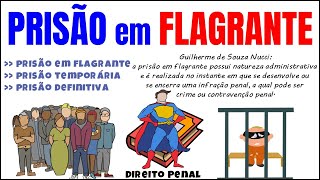 PRISÃO EM FLAGRANTE  Direito Penal  OAB  CONCURSOS PÚBLICOS [upl. by Reine581]