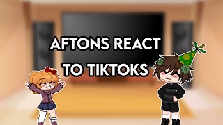 Aftons react to tiktoks  Afton family  fnaf [upl. by Sloan461]