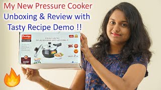 Prestige Cooker Unboxing amp Review 2018 with Tasty Recipe Demo [upl. by Paxon]