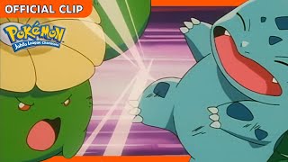 Bulbasaur vs Skiploom  Pokémon Johto League Champions  Official Clip [upl. by Lehrer946]