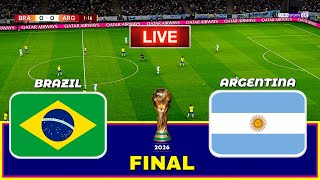 BRAZIL vs ARGENTINA  FIFA World Cup 2026 FINAL  Live Football Match  PES 21 [upl. by Niliac836]