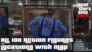 GTA Online  All 100 Action Figures Locations with Map Complete Guide [upl. by Eiuqcaj550]