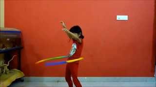 How to rotate hula hoop around your waist and knees [upl. by Ahsilif568]