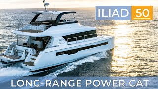 Iliad 50  Redefining Power Catamarans [upl. by Yblehs]