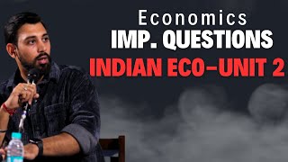 Revision  Important questions  Indian Economic Development  Unit 2 [upl. by Ernald]