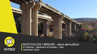 124  NITREX  Goccioloni 1 bridge deck demolition [upl. by Trebleda]