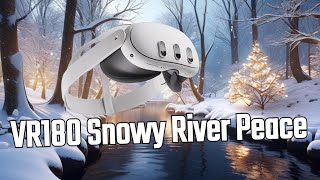 VR180 Magically Beautiful Snowy River Scene [upl. by Shanly]