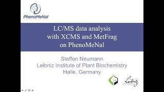 LCMS data analysis with XCMS and MetFrag [upl. by Dalenna]