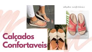 CALÇADOS FEMININOS CONFORTÁVEIS E ORTOPÉDICOS SANDÁLIASSAPATOS REDUZ A DOR FASCITE PLANTARESPORÃO [upl. by Neelyad]