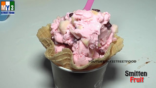 New Style Super Tasty Amazing yummy Ice cream  Smitten Fruit Ice Cream street food [upl. by Ezana]