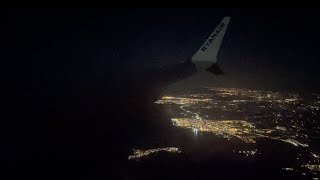 Dark Landing at Faro Airport Runway 28 onboard Ryanair Boeing 7378200 EIIGH [upl. by Greyso336]