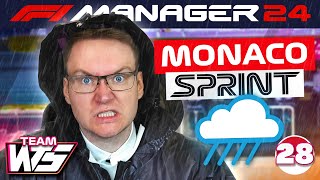 WET SPRINT RACE IN MONACO  F1 Manager 2024 CREATEATEAM EP 28 [upl. by Locklin205]