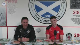 Press Conference  Ayr United versus Buckie Thistle [upl. by Silden]