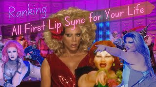 LIPSYNC RANKING every first quotlip sync for your lifequot season 116 rupauls drag race [upl. by Annaeg333]