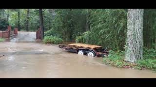 Hurricane 🌀 Helene After effects on Atlanta Georgia Suburban Creek FLOODING [upl. by Giamo]