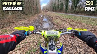 PREMIÈRE BALADE AVEC MA 250 RMZ Chute [upl. by Pierrepont]