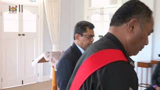 Fiji’s President officiates at the swearingin ceremony for Honourable Mr Justice Mohamed Azhar [upl. by Hesketh843]