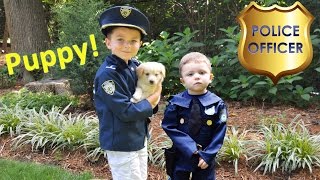 Little Heroes Officer Ryan and Smalls Train a New K9 Puppy [upl. by Ritter]