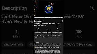 Fix windows 11 start menu issue troubleshooting windowztech windows11 viralvideo windowsfix [upl. by Eibbob239]
