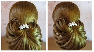 ⭐︎ Сoiffure soiréemariage facile à faire soi même cheveux mi long ⭐︎ simple et rapide [upl. by Pagas]