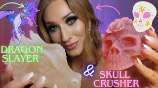 ASMR 🍭 GIANT Halloween Edible Crystals 🍬👻⛈️ Mukbang eating sounds tapping mouth sounds [upl. by Card]