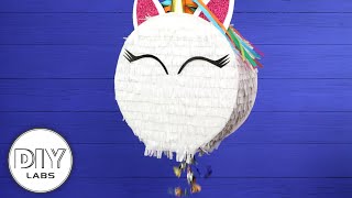 UNICORN🦄 Piñata Party Paper Craft  FastnEasy  DIY Labs [upl. by Tnomad]