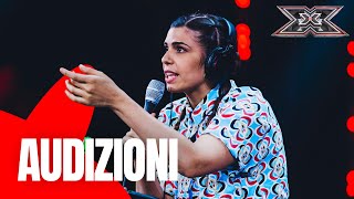 SARAFINE da impiegata a musicista canta quotMALATI DI GIOIAquot  X Factor 2023 AUDIZIONI [upl. by Auqenaj]