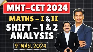 MHTCET 2024 MATHS SHIFT ANALYSIS  9th MAY SHIFT 1 amp 2 ANALYSIS BY DINESH SIRDINESH SIR LIVE STUDY [upl. by Merth]