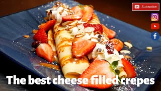 How to make crepes tasty  Cheese filled crepes [upl. by End120]