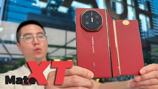 HUAWEI Mate XT Handson amp Quick Review Huawei leads the foldable phone trend again [upl. by Hadeehsar]