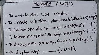 MongoDB commands NoSQL 2024 with full explanation practical tycs computerscience [upl. by Frierson]