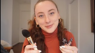 ASMR  Positive affirmations for growth mindset ✨ Face brushing layered sounds close whisper [upl. by Mellie556]