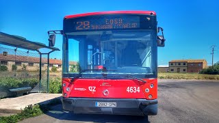 Línea 28 de Avanza Zaragoza  Irisbus Iveco CityClass Cursor Euro 5 ZF Hispano Habit n°4634 [upl. by Ihcur]