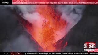 🔴Noticia  La erupción del volcán entra en una nueva fase con las coladas creciendo en altura [upl. by Sezen]