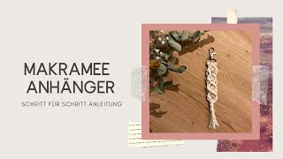 Makramee Anhänger⎪Makramee Schlüsselanhänger⎪Schritt für Schritt Anleitung [upl. by Johnston435]