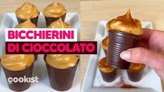 Bicchierini di cioccolato un modo sfizioso e goloso per servire la crema di caffè [upl. by Pallua]