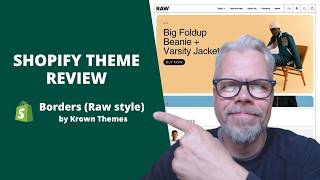 Shopify Theme Review Borders Raw style by Krown Themes 2024 [upl. by Notlit414]