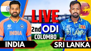 India vs Sri Lanka 2nd ODI  Live Cricket Match Today  IND vs SL Live Match Today  India Batting [upl. by Matusow818]