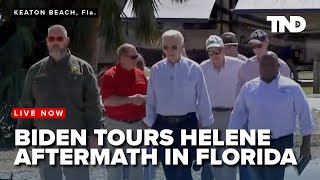 Biden surveys aftermath of Hurricane Helene in Florida [upl. by Hildagard437]