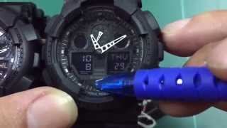 5ข้อเปรียบเทียบเเท้ปลอมCasio GShock Ga100 Series [upl. by Alby]