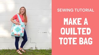 Paradigm Quilted Tote Bag Tutorial  Free Sewing Tutorial to make your own Tote from a Mini Quilt [upl. by Orsini670]