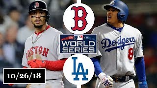 Boston Red Sox vs Los Angeles Dodgers Highlights  World Series Game 3  October 26 2018 [upl. by Karolyn]