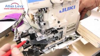 Juki Overlock MO6714S  how to Thread the machine [upl. by Ylrae921]