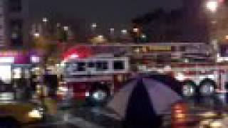 FDNY Ladder 4 Responding New York [upl. by Airekal]