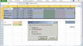 Truco  Crear fórmulas con nombres de rangos en Excel [upl. by Cattan]