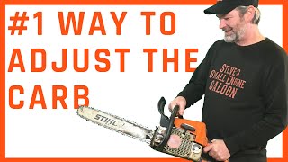 CORRECT WAY To Adjust Or Tune The Carburetor On A Chainsaw StepbyStep [upl. by Margaretta]