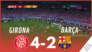 Highlights  Girona 42 Barcelona • La Liga 2324  Simulación y Recreación de Video Juego [upl. by Tnahsin848]