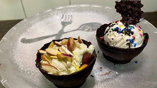 Chocolate Dessert  Chocolate Ice Cream Dessert  Chocolate Rabadi Dessert Recipe  Party Dessert [upl. by Llenyar]