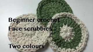 Ophelia Talks about Crochet Face Scrubbies in Two Colours [upl. by Scherle]